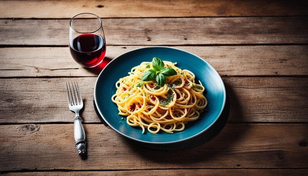 Wine Pairing with Garlic and Oil Pasta