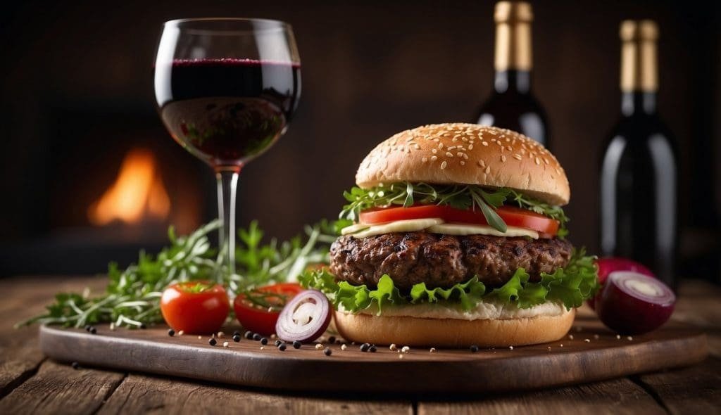 wine pairing with lamb burgers