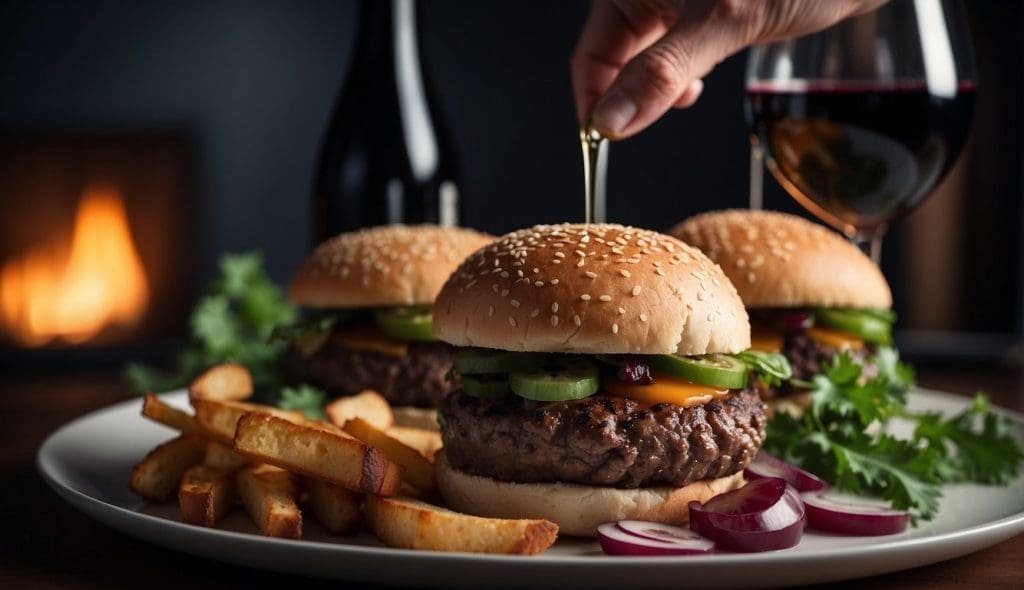 wine pairing with lamb burgers