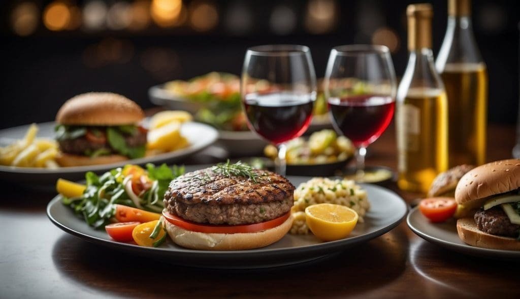 wine pairing with lamb burgers