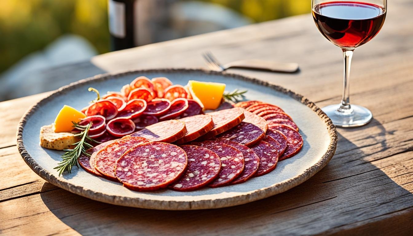 wine pairing with salami