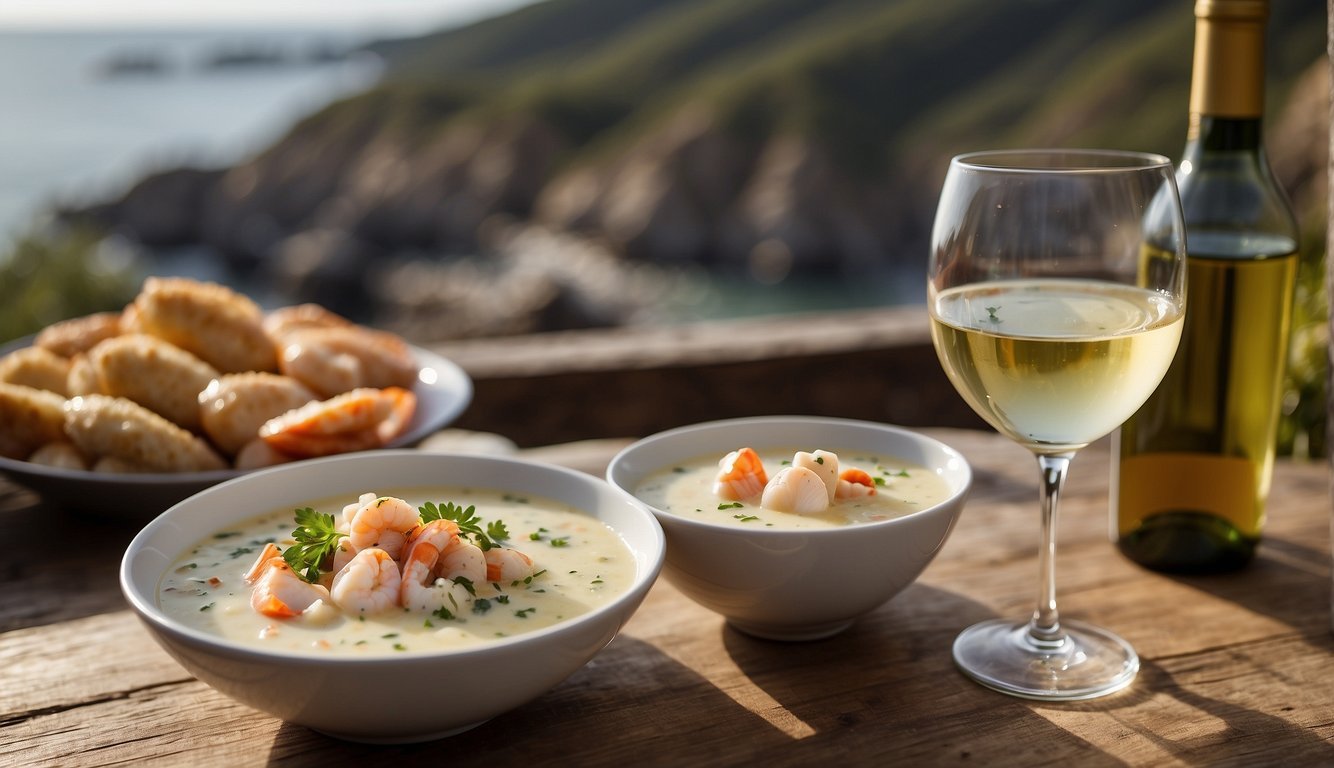 wine pairing with seafood chowder