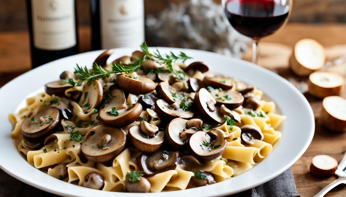 best wine for mushroom stroganoff