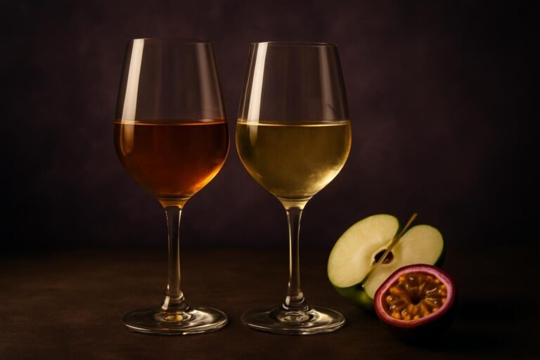 Chardonnay vs Sauvignon Blanc, two glasses side by side