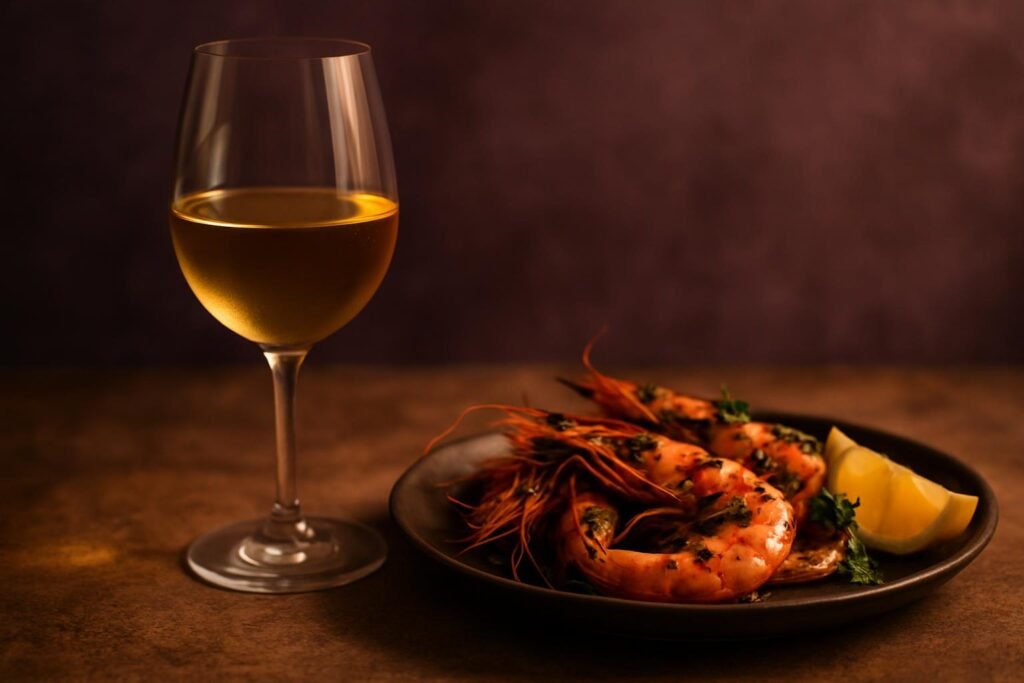 Fiano Wine Guide: The Roman White Australia Adopted 2 Glass of Fiano beside grilled prawns with lemon