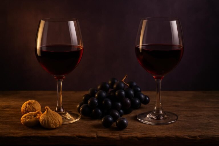 Zinfandel vs Primitivo, two glasses side by side