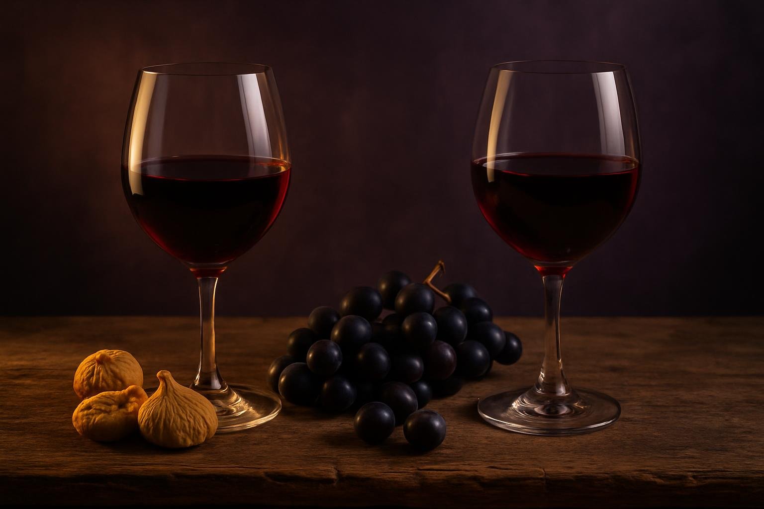 Zinfandel vs Primitivo, two glasses side by side